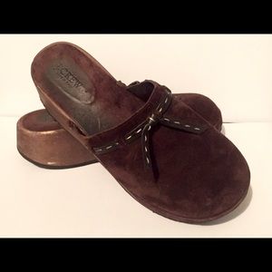 J. Crew Brown Suede Clogs