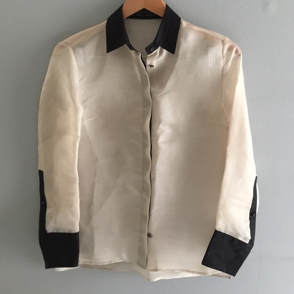 Allsaints Sheer Button Down Shirt