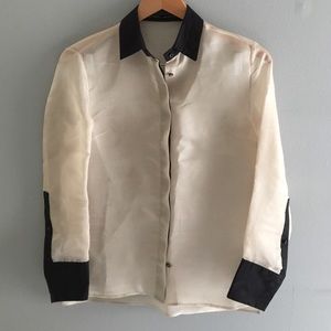 Allsaints Sheer Button Down Shirt