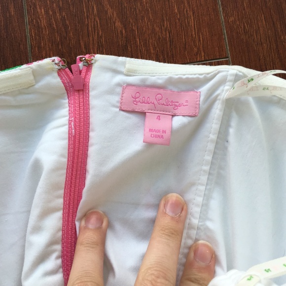 Lilly Pulitzer sz 4 green tube top dress with bow! - Picture 2 of 4