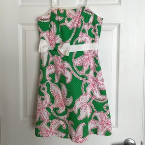 Lilly Pulitzer sz 4 green tube top dress with bow!