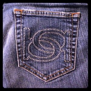 Bebe lighter dark wash Jean