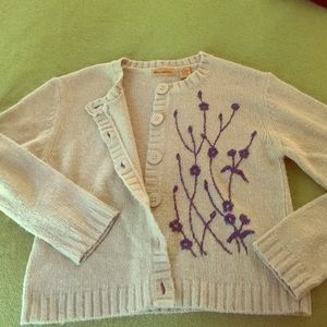 Sage colored sweater. Button up. Size large