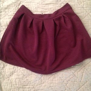 Maroon pleated skirt