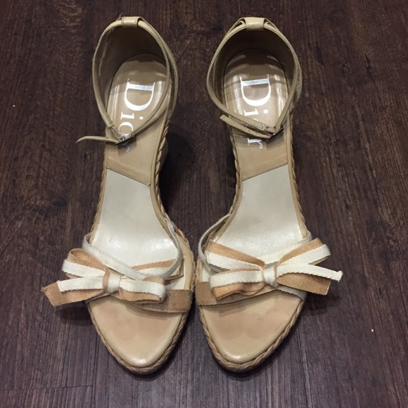 Dior Shoes - Nude Dior Wedges