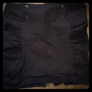 Black ruche sided spandex  skirt