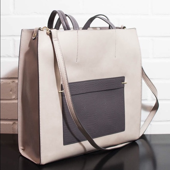 Danielle Nicole Handbags - || HP || Danielle Nicole Grey Vegan Leather Tote