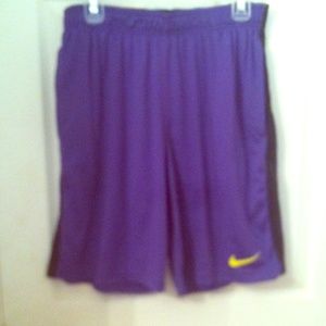 Purple Nike dri-fit shorts