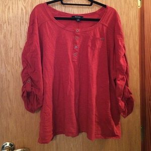 Burnt orange 3/4 sleeve top