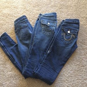 Authentic skinny true religion jeans! Bundle of 3!