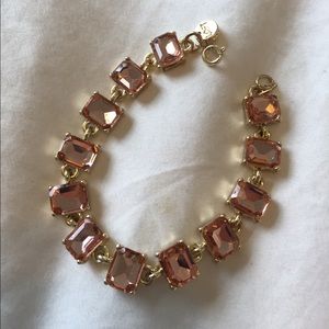 Ann Taylor Loft: Gold & blush gem bracelet