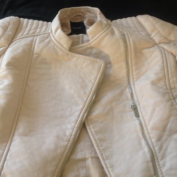 Nude pink biker jacket
