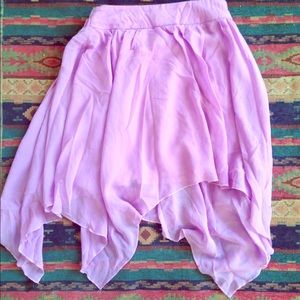 Lilac chiffon skirt