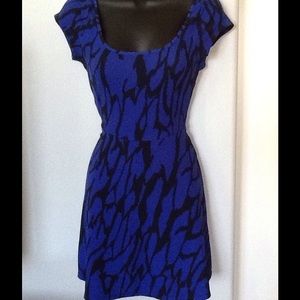 SOLD! 2b BeBe Blue Criss cross back dress size S