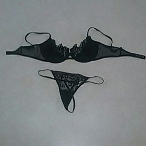 Victoria'ssecret  bra and thong with flower design