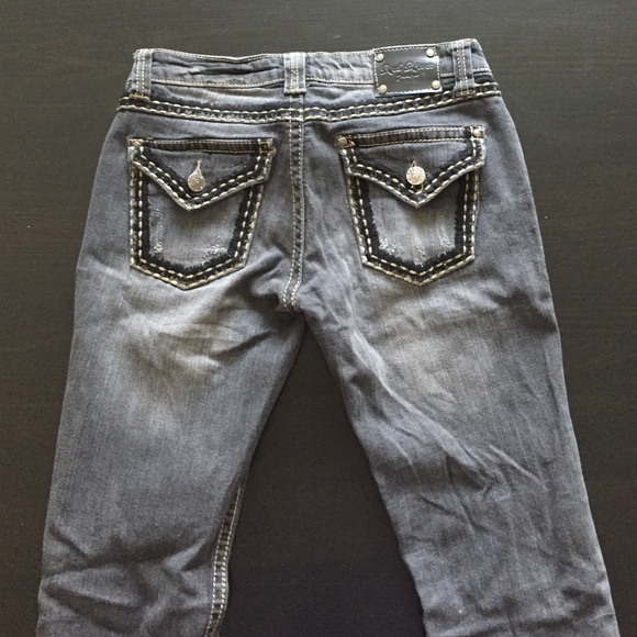 Red Rivet jeans, size 3 - Picture 2 of 3