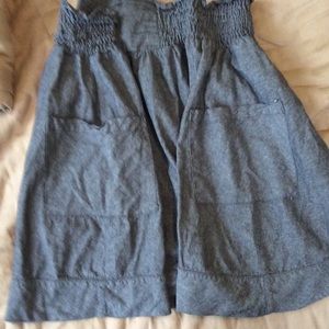 Denim flare plus size skirt.