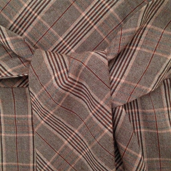Zinc Burgundy Plaid Skirt