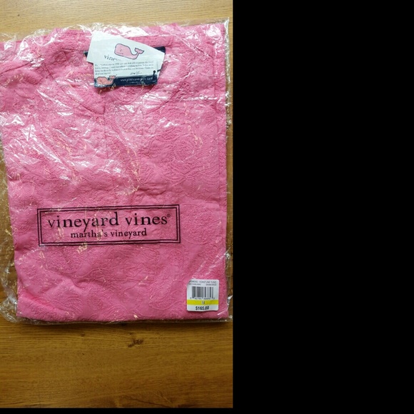Vineyard vines pink cotton bikini cover - Picture 1 of 4