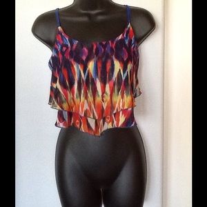 SOLD! Multi color crop top size M
