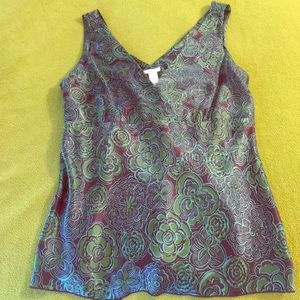 Satin tank blouse