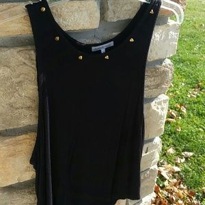 Edgy Black Studded Tank