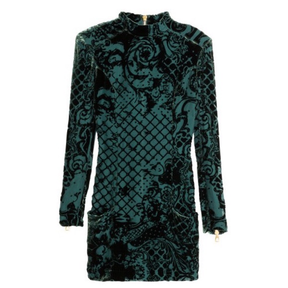 Balmain for H&M - dark green/black dress size 6
