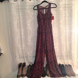 Mossimo | NWOT purple printed jumpsuit