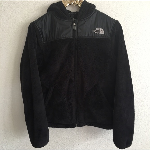 North Face Black Fleece Hooded Jacket - S