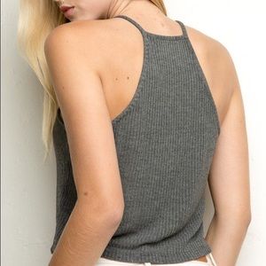 Brandy Gray ribbed donilyn tank