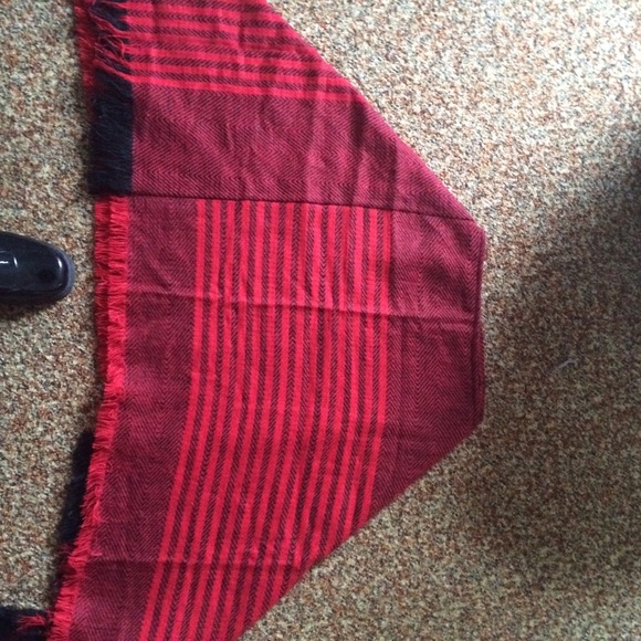 TRADED ! Red & black poncho size medium fits small