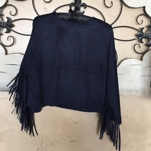 Suede Zara crop shirt