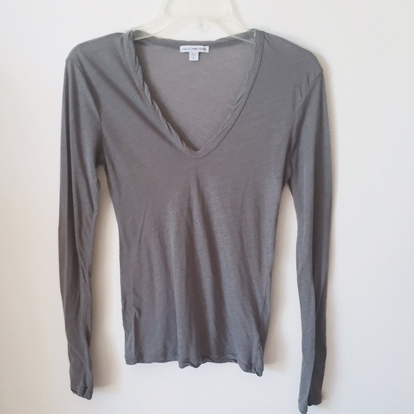 James Perse V-Neck Long Sleeve - Picture 1 of 2