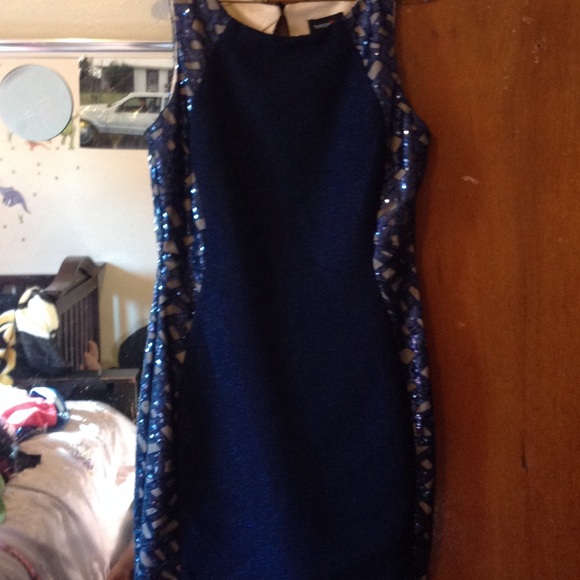 Blue cocktail dress