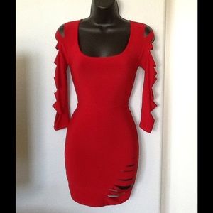 SOLD! Red cutout dress size M