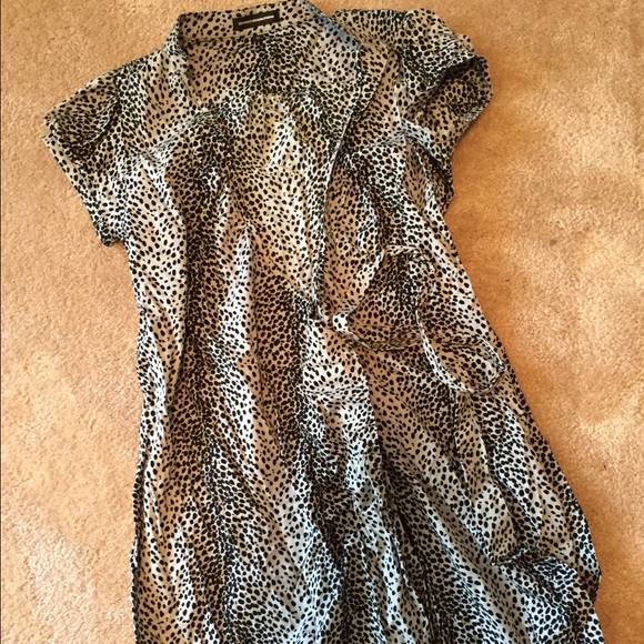 Express print wrap dress