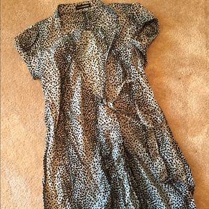 Express print wrap dress