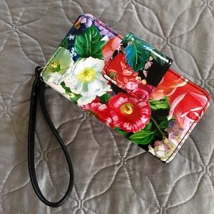 Floral iPhone wallet wristlet