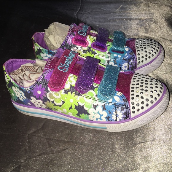 Skechers light up glitter sneakers for girls