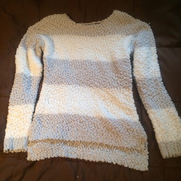 Grey and white sweater