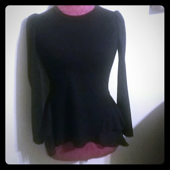 Black ruffle  shirt