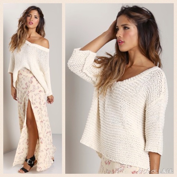 Free People Sweaters - NEW!  Free People 'Park Slope' sweater in cream