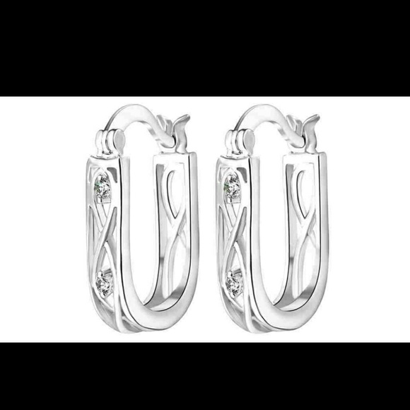 Infinity hoop earrings with Swaroski crystals