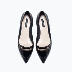Zara pointed ballerinas with bow
