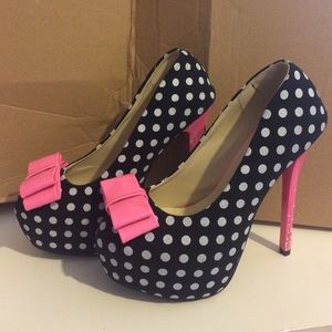 Brand new Heels w/ bow and sparkle heel