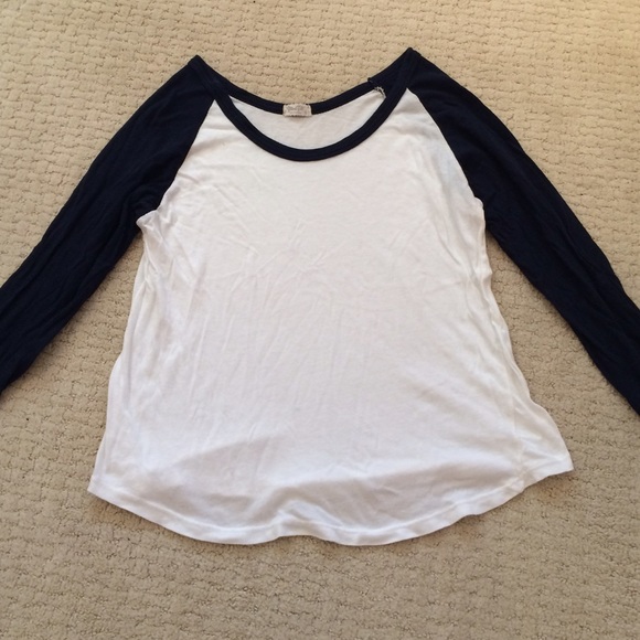 Brandy white and navy long sleeve