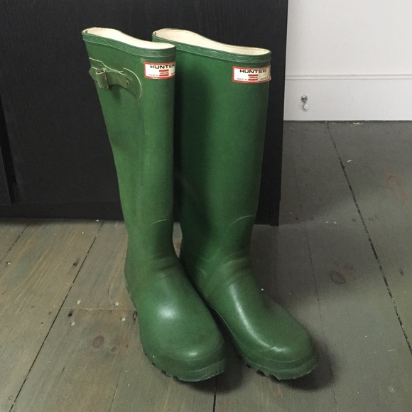 Green hunter boots