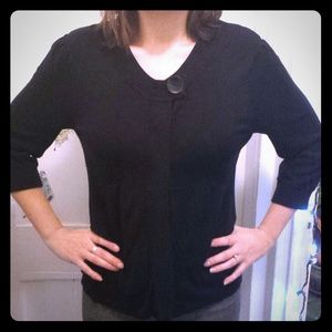 Black poncho - style sweater