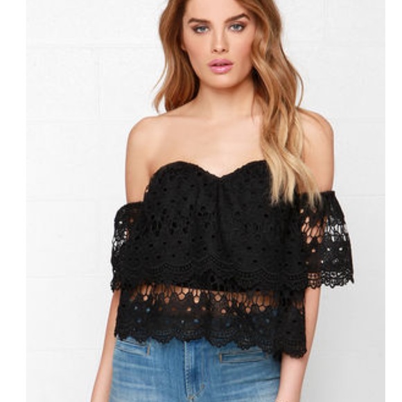 Bustier off the shoulder crop top