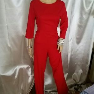 Red Backless Jumpsuit